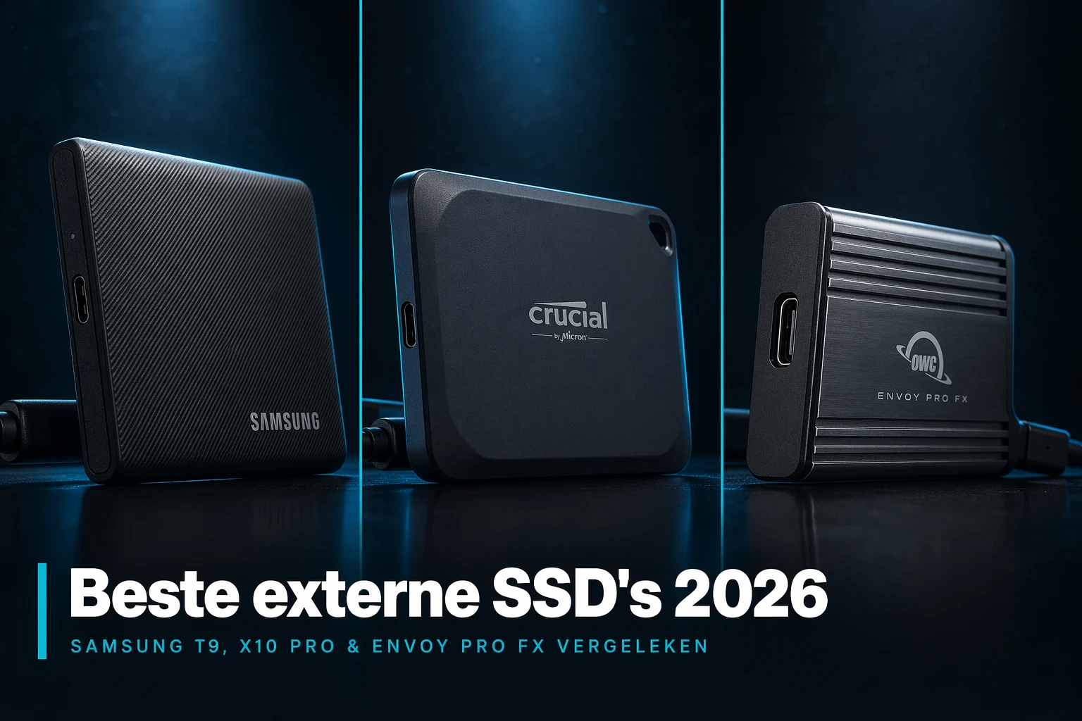 Externe SSD met USB-C kabel