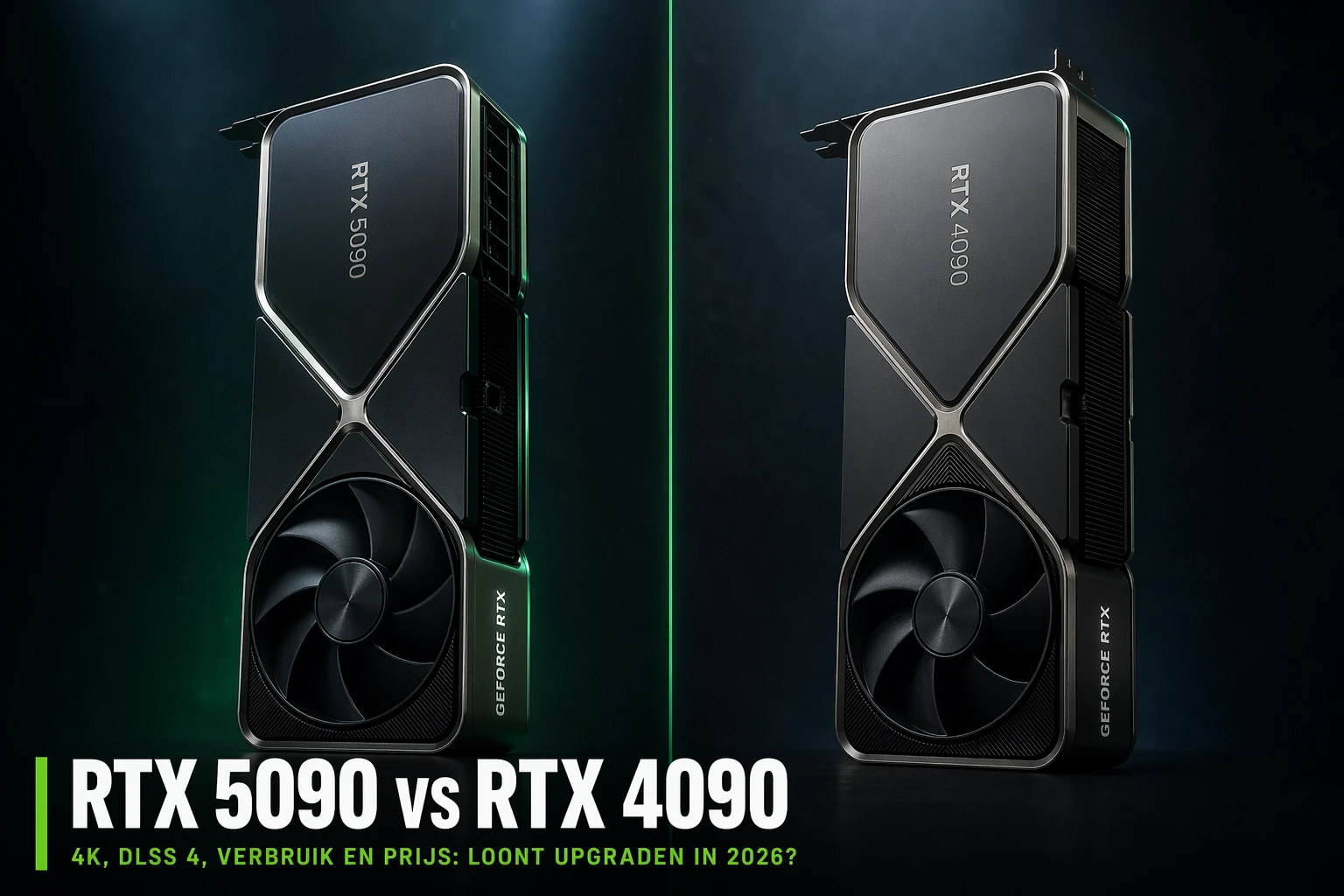 RTX 5090 GPU met driedubbele fan