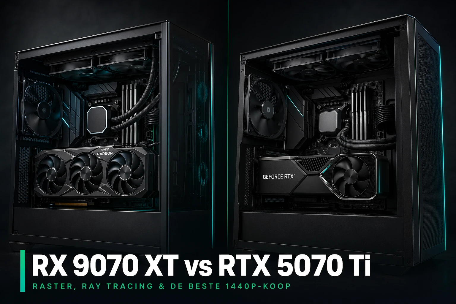 AMD en NVIDIA GPU naast elkaar